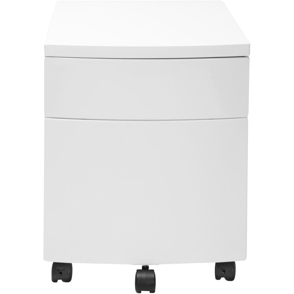 Eurostyle Ingo 16inD Vertical 2-Drawer Commercial Rolling File Cabinet, White