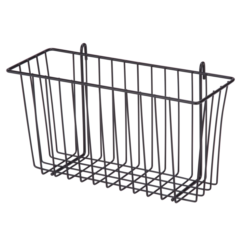 Honey-Can-Do Wire Shelf Accessory Basket, Medium Size, 13inH x 5inW x 13 3/8in, Black