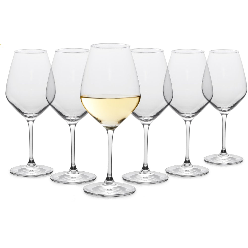 Table 12 White Wine Glasses, 14.5 Oz, Clear, Set Of 6 Glasses