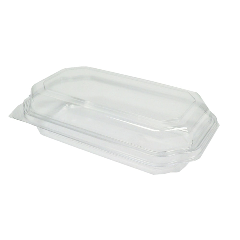 Deliview Plastic Hinged Food Containers, 2inH x 8inW x 5inD, Clear, Carton Of 250