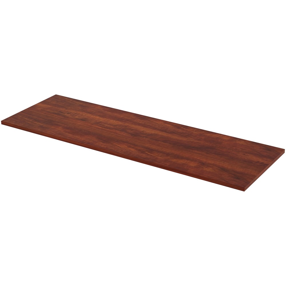 Lorell Quadro Sit-To-Stand Laminate Table Top, 72inW x 24inD, Cherry