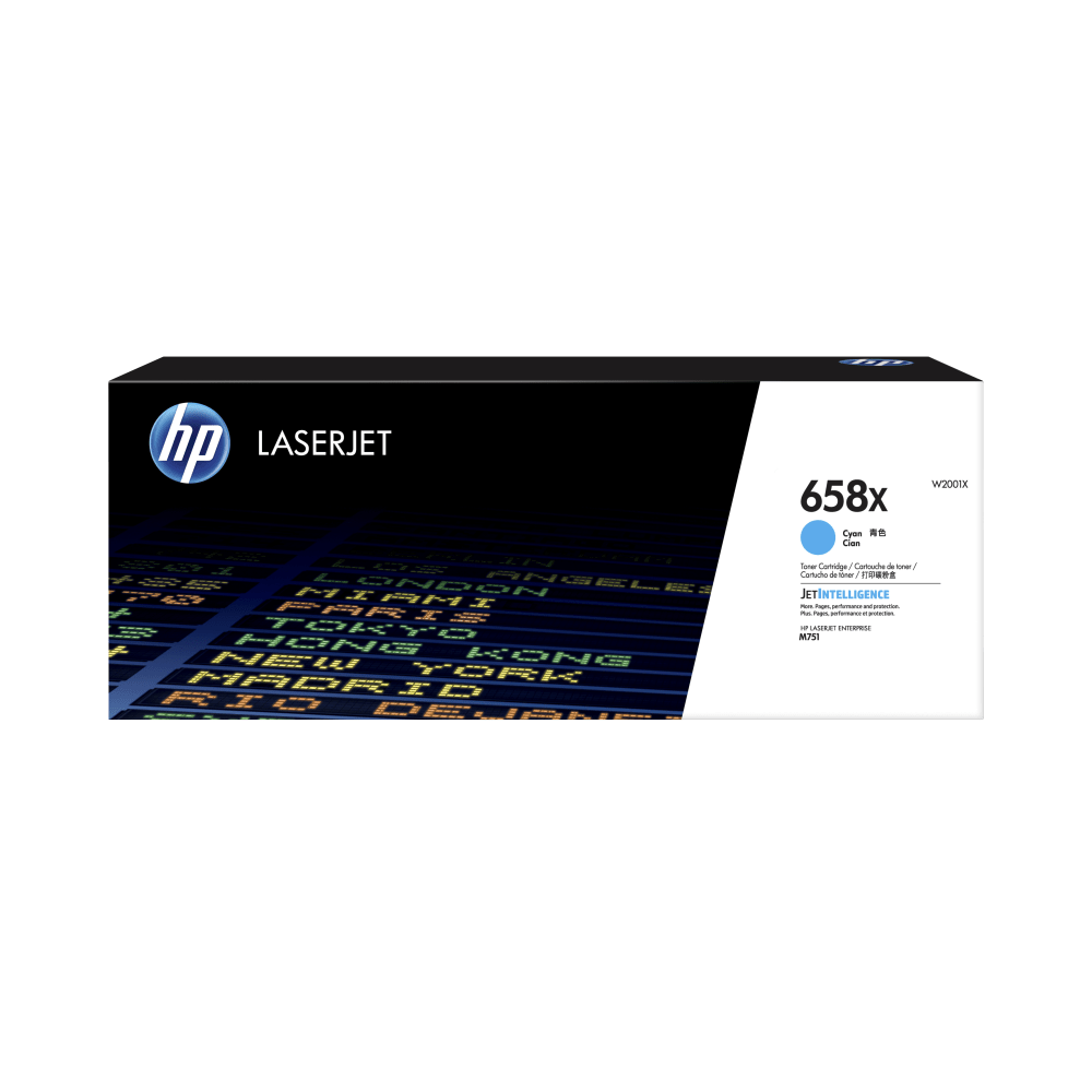 HP 658X Cyan High Yield Toner Cartridge, W2001X