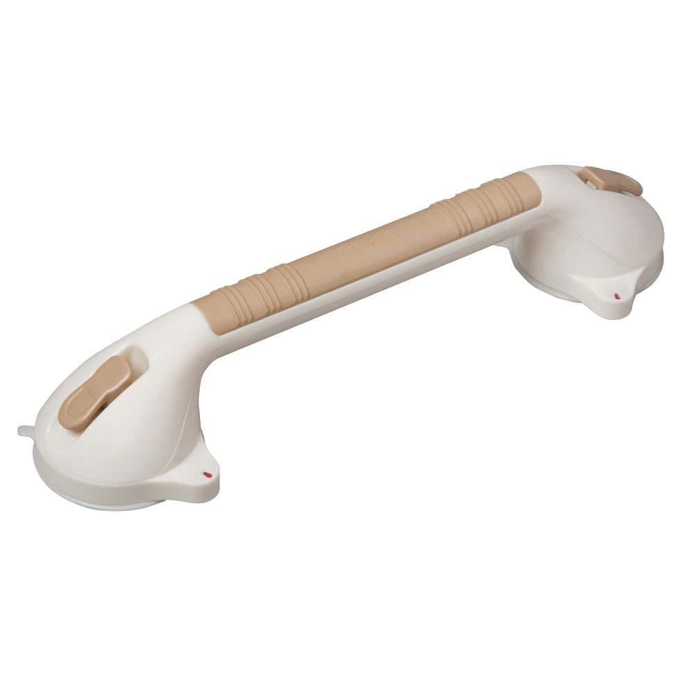 HealthSmart Suction Cup Grab Bar With Germ Protection, 16inH x 2inW x 3 1/2inD, Sand