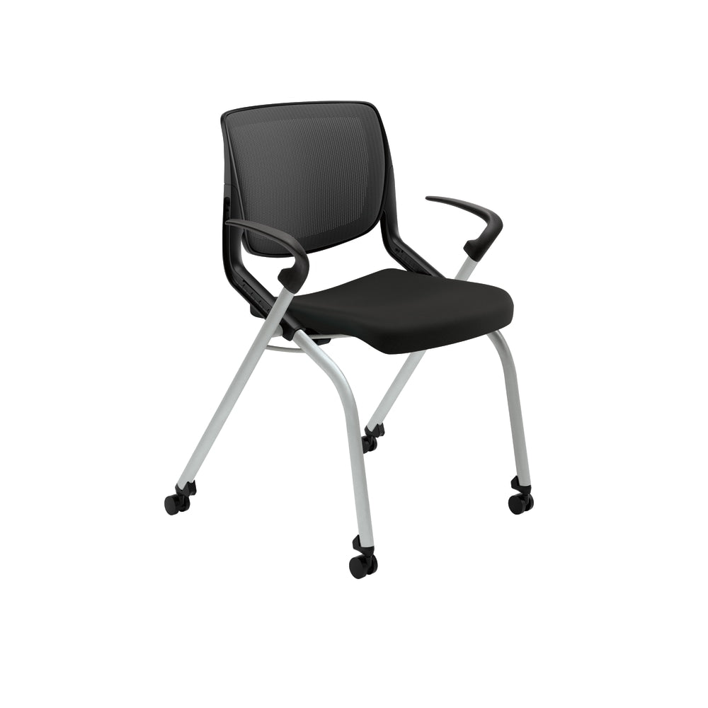 HON Motivate Nesting/Stacking Flex-Back Chair, Black/Platinum