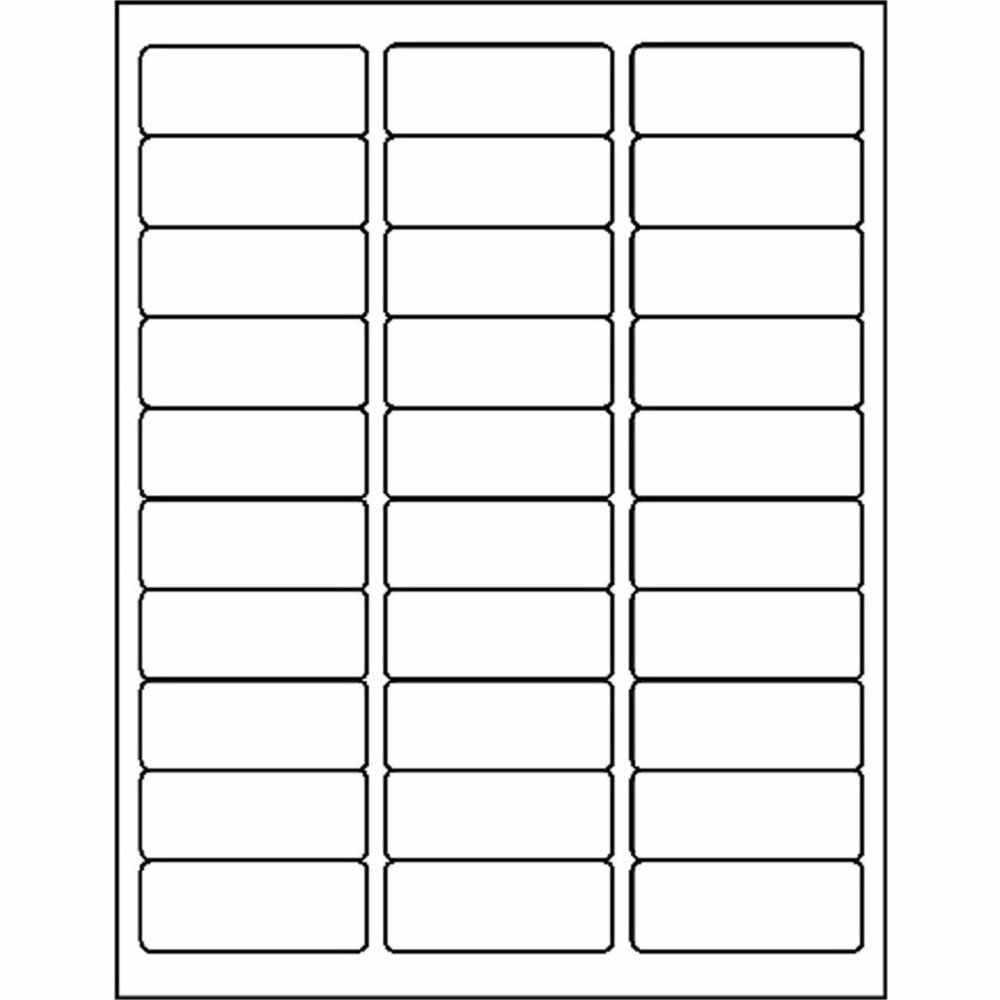 Business Source Multipurpose Address Labels - 1in Width x 2 5/8in Length - Permanent Adhesive - Laser, Inkjet - Bright White - 30 / Sheet - 500 Total Sheets - 15000 / Carton