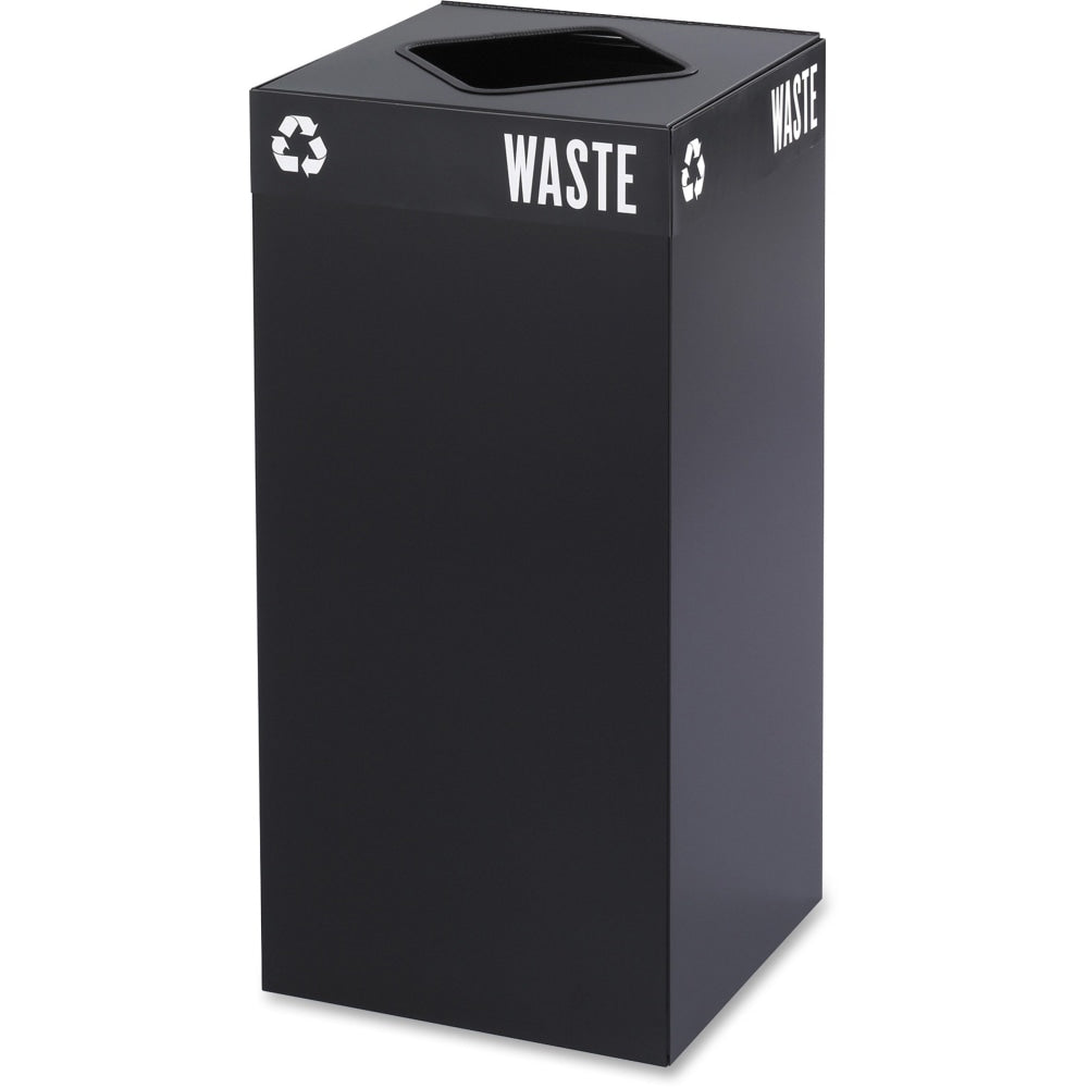 Safco Recycling Receptacle, 31 Gallon, Black