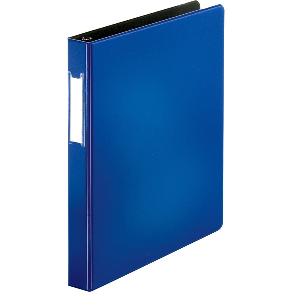 Business Source 3-Ring Binder, 1in D-Rings, Blue