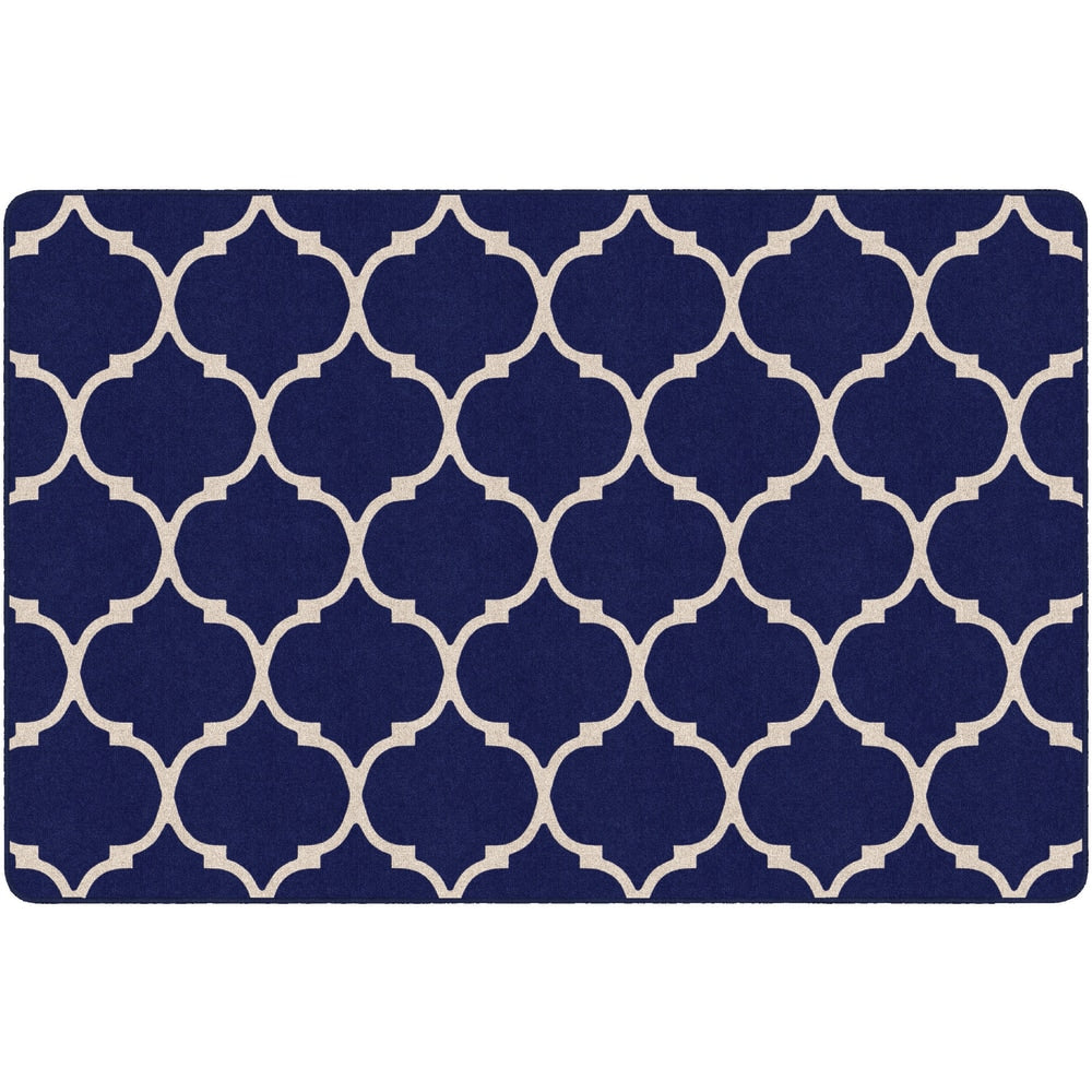 Flagship Carpets Moroccan Trellis Rectangular Rug, 72in x 108in, Blue