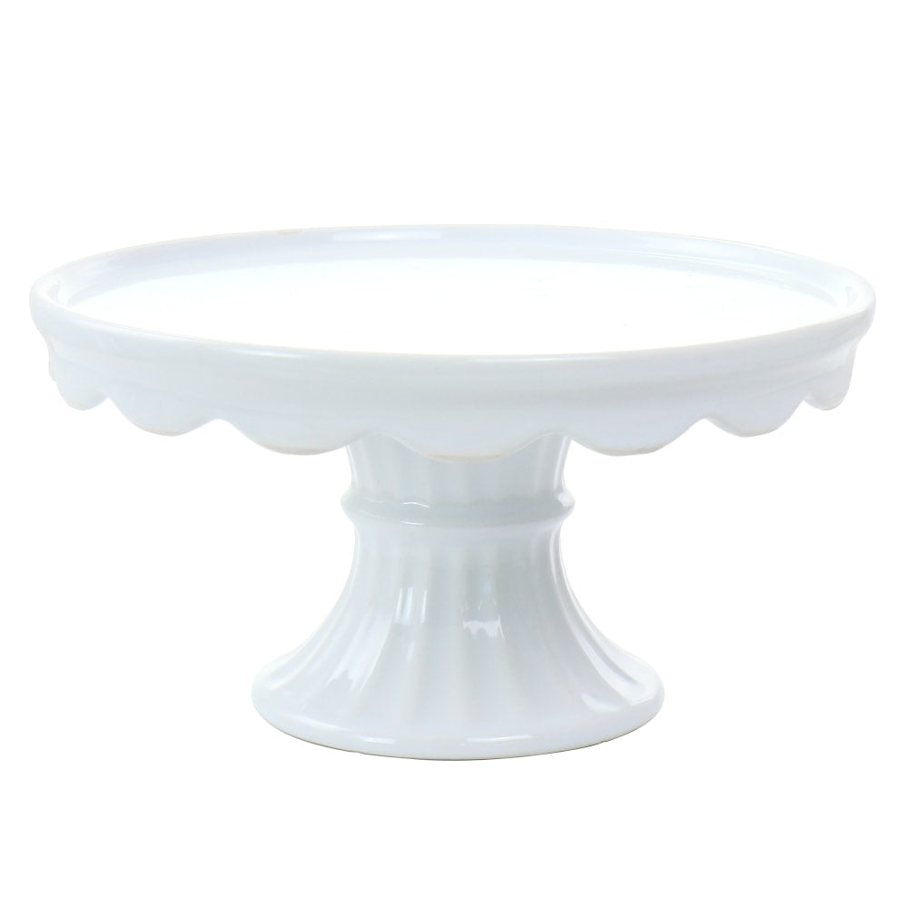 Martha Stewart Patterson Cake Stand, 10in, White