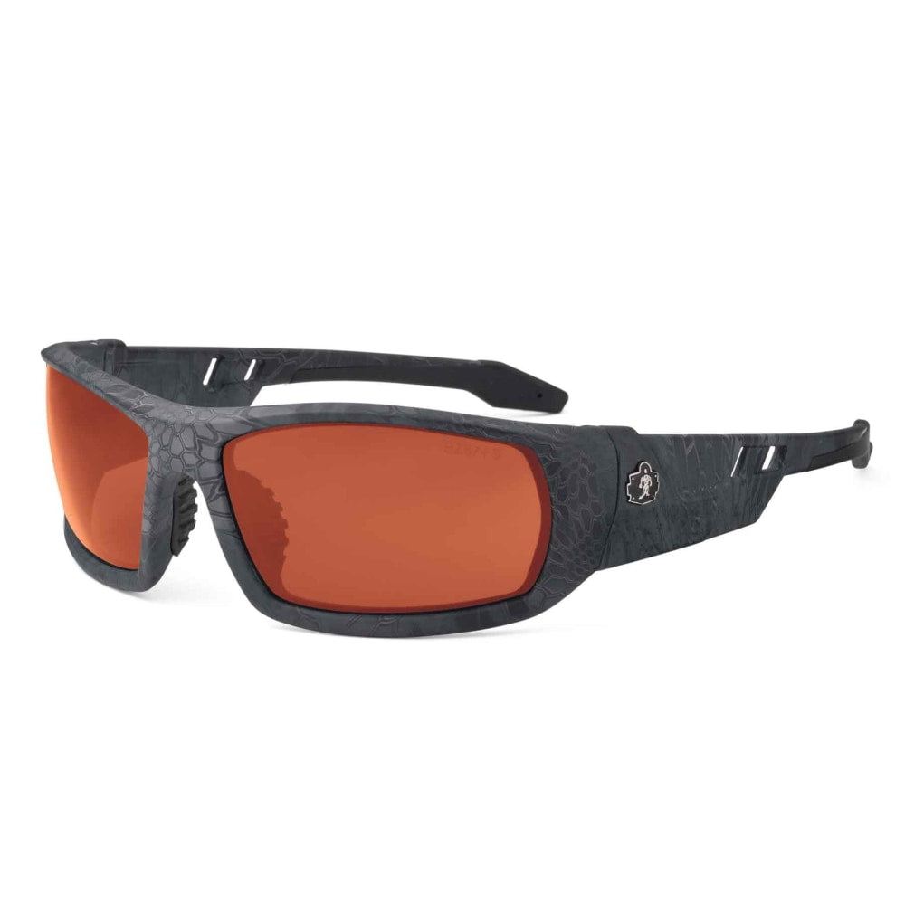 Ergodyne Skullerz Safety Glasses, Odin, Polarized, Kryptek Typhon Frame, Copper Lens