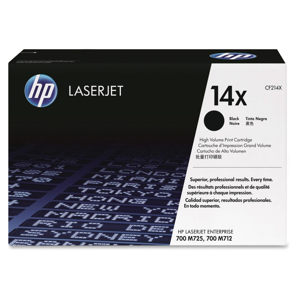 HP 14X Black High Yield Toner Cartridge, CF214X