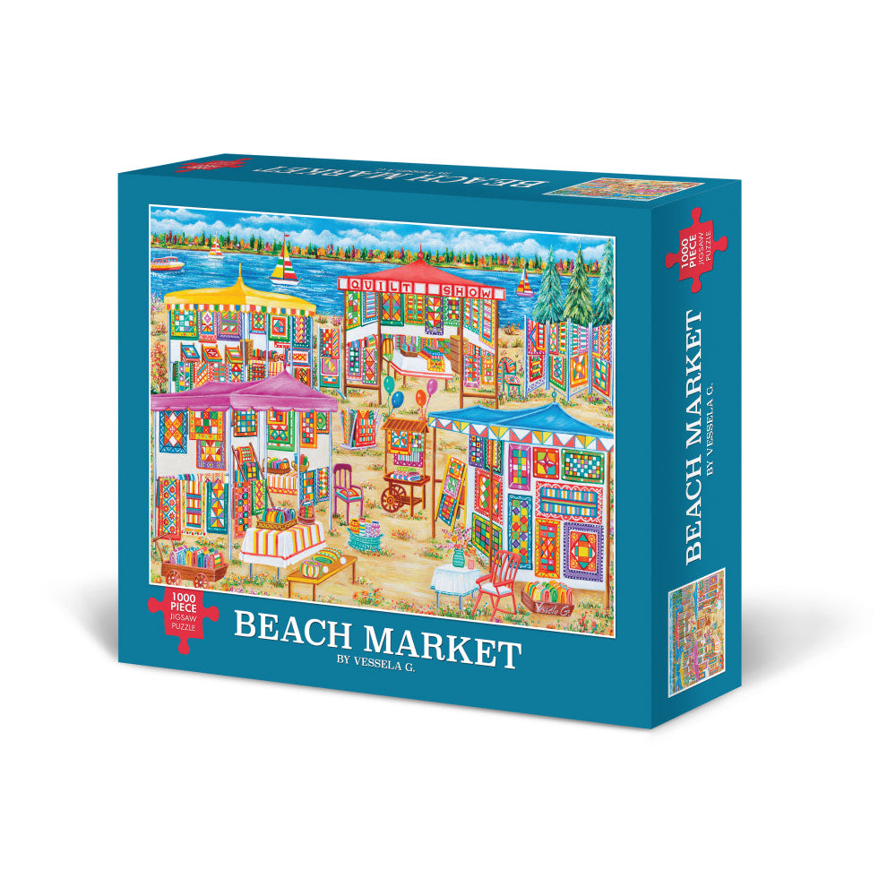 Willow Creek Press 1,000-Piece Puzzle, 26-5/8in x 19-1/4in, Beach Market