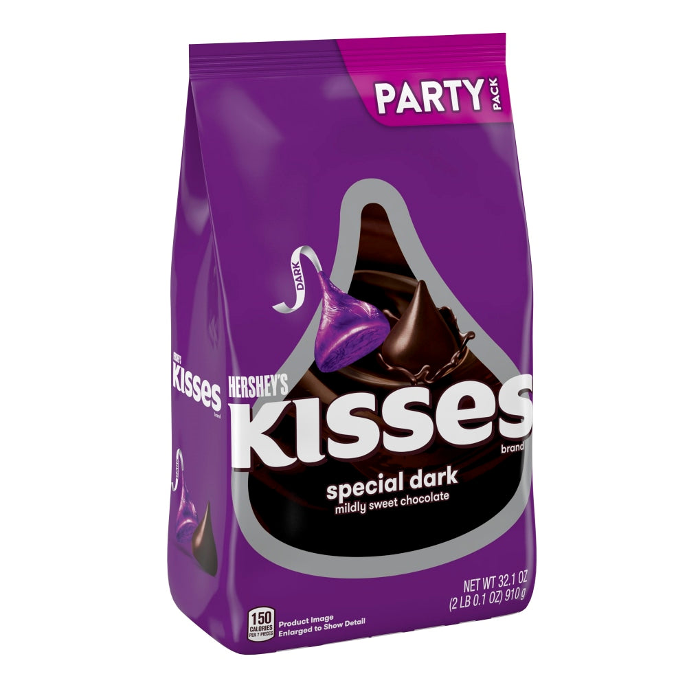 Hersheys Kisses Dark Chocolate Candy, 32.1 Oz Bag