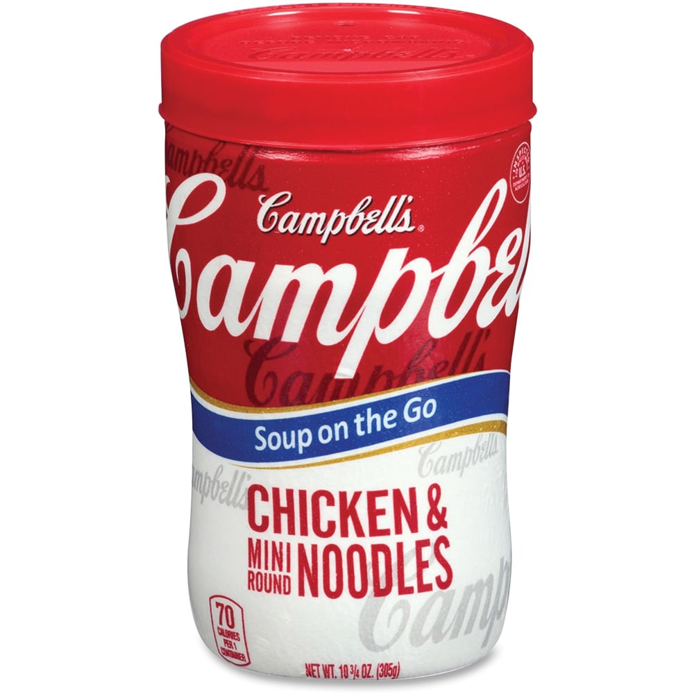 Campbells Soup At Hand, Chicken With Mini Noodles, 10.75 Oz, Box Of 8