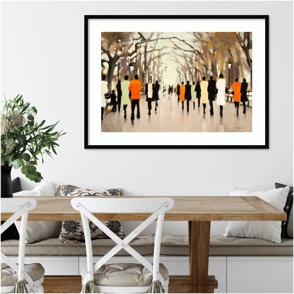 Amanti Art Poets Walk by Lorraine Christie Wood Framed Wall Art Print, 41inW x 30inH, Black