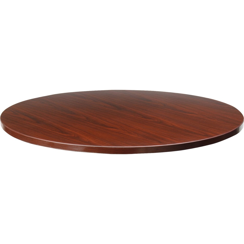 Lorell Essentials Round Table Top, 42inD, Mahogany