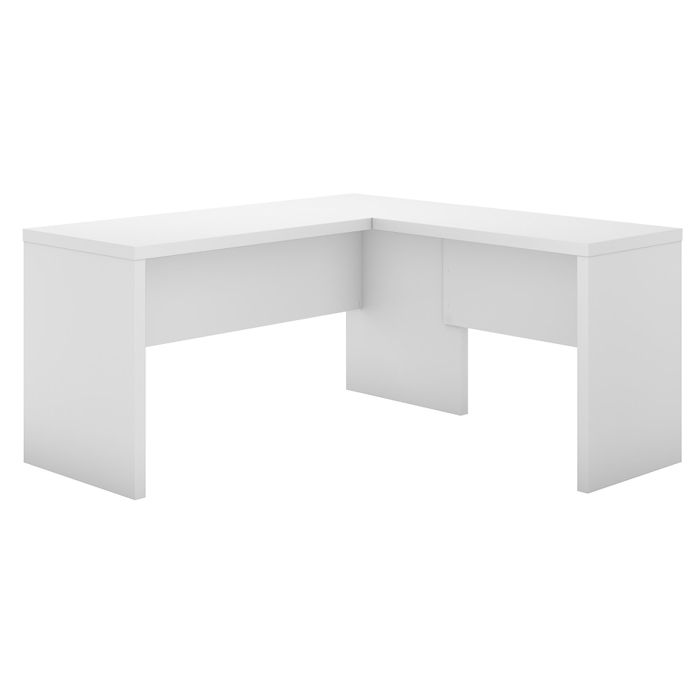 Bush Business Furniture Echo 60inW L-Shaped Corner Desk, Pure White, Standard Delivery