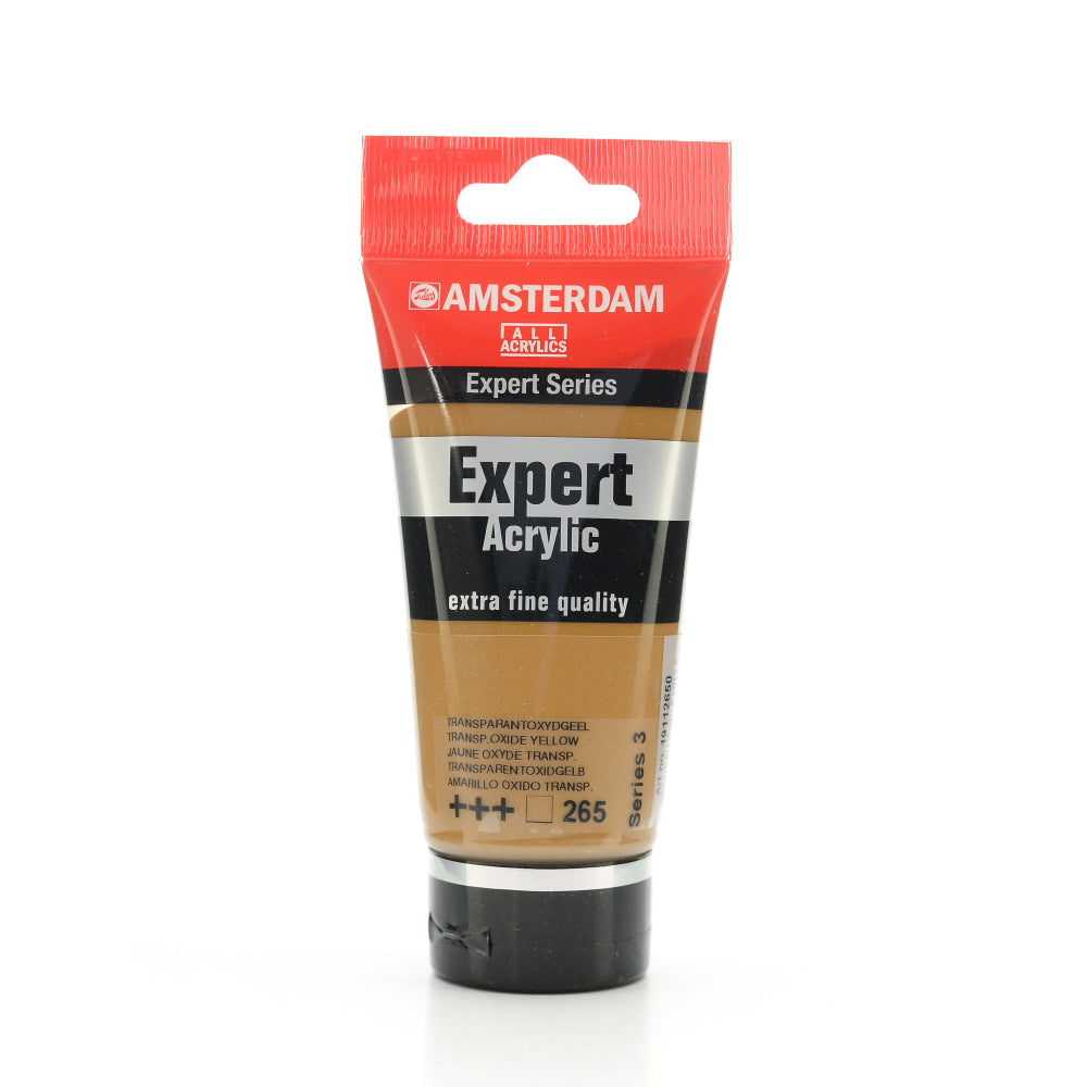 Amsterdam Expert Acrylic Paint Tubes, 75 mL, Transparent Oxide Yellow, Pack Of 2