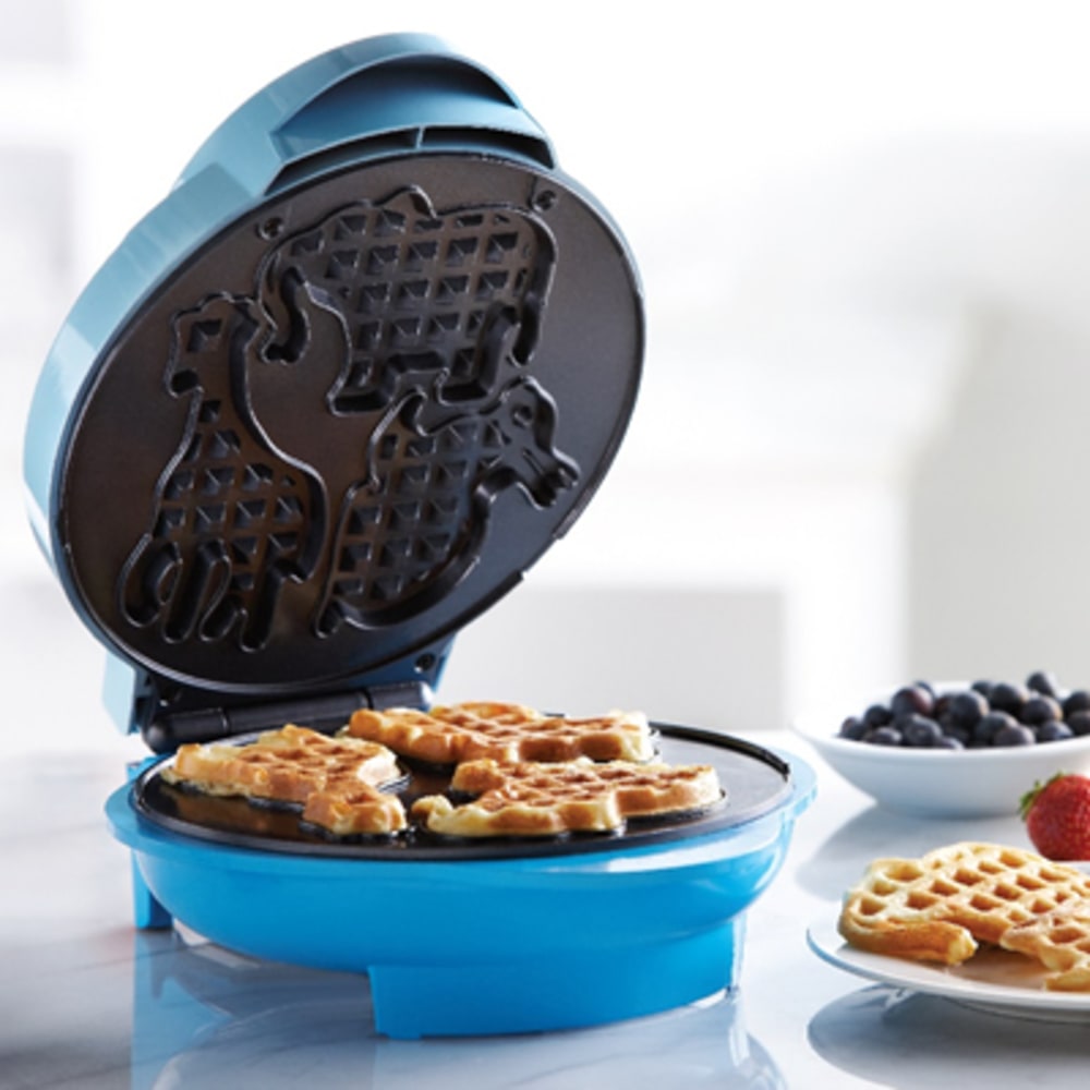 Brentwood Animal Shape Waffle Maker, Blue