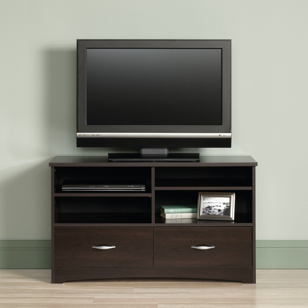 Sauder Beginnings TV Stand For 46in TVs, 24-1/8inH x 41-5/8inW x 16-1/8inD, Cinnamon Cherry