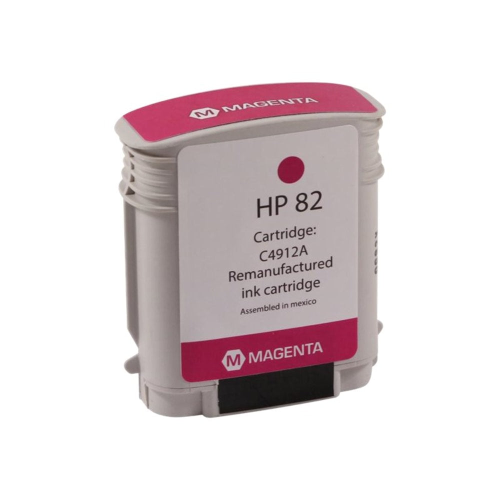 Remanufactured Magenta High-Yield Wide Format Ink Cartridge, Replacement For HP 82