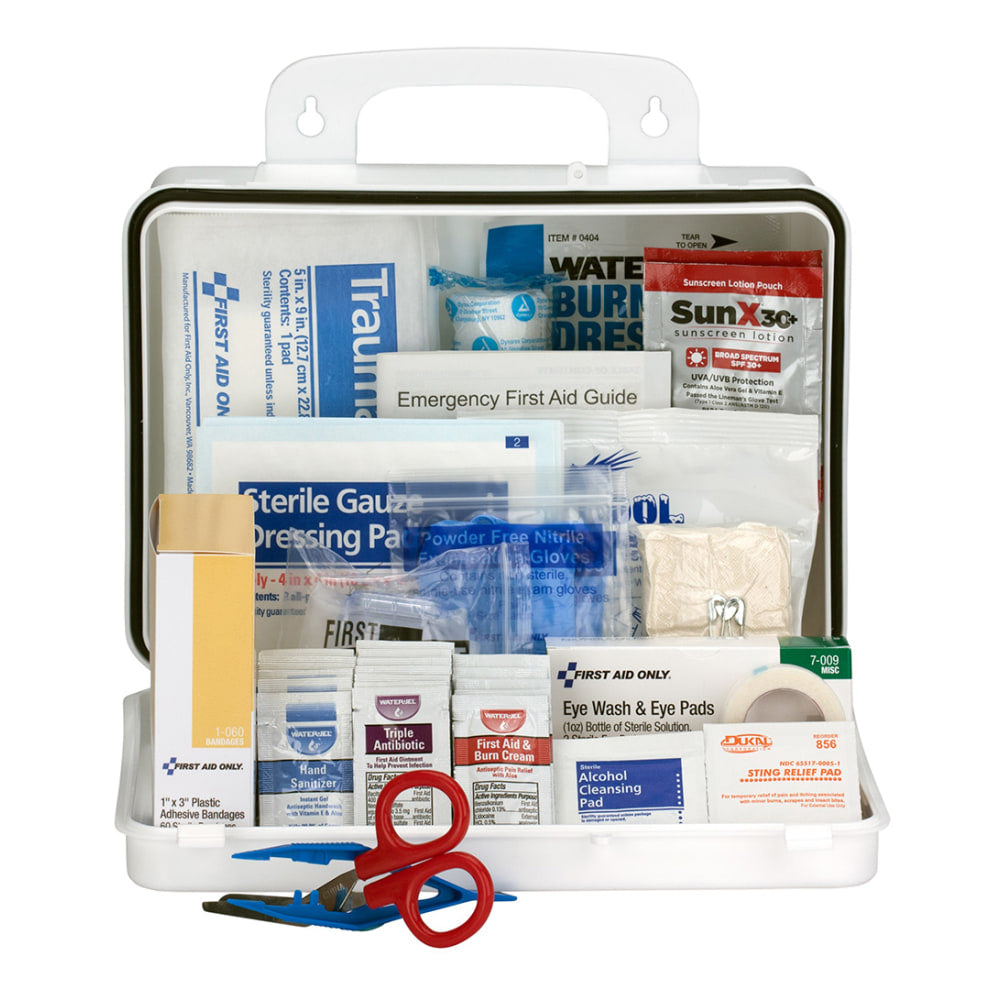 First Aid Only 25-Person Contractor First Aid Kit, White, 128 Pieces