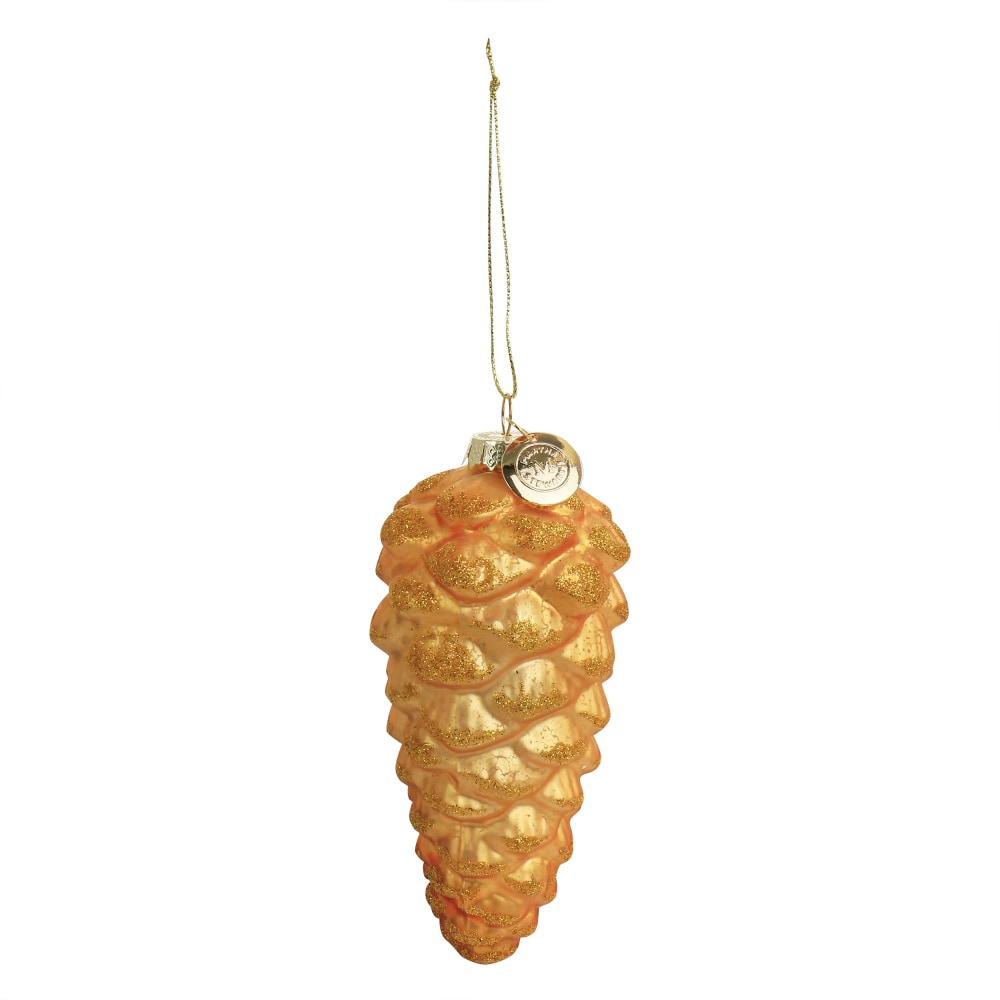 Martha Stewart Holiday Pointy Ball And Pinecone 4-Piece Ornament Set, Gold