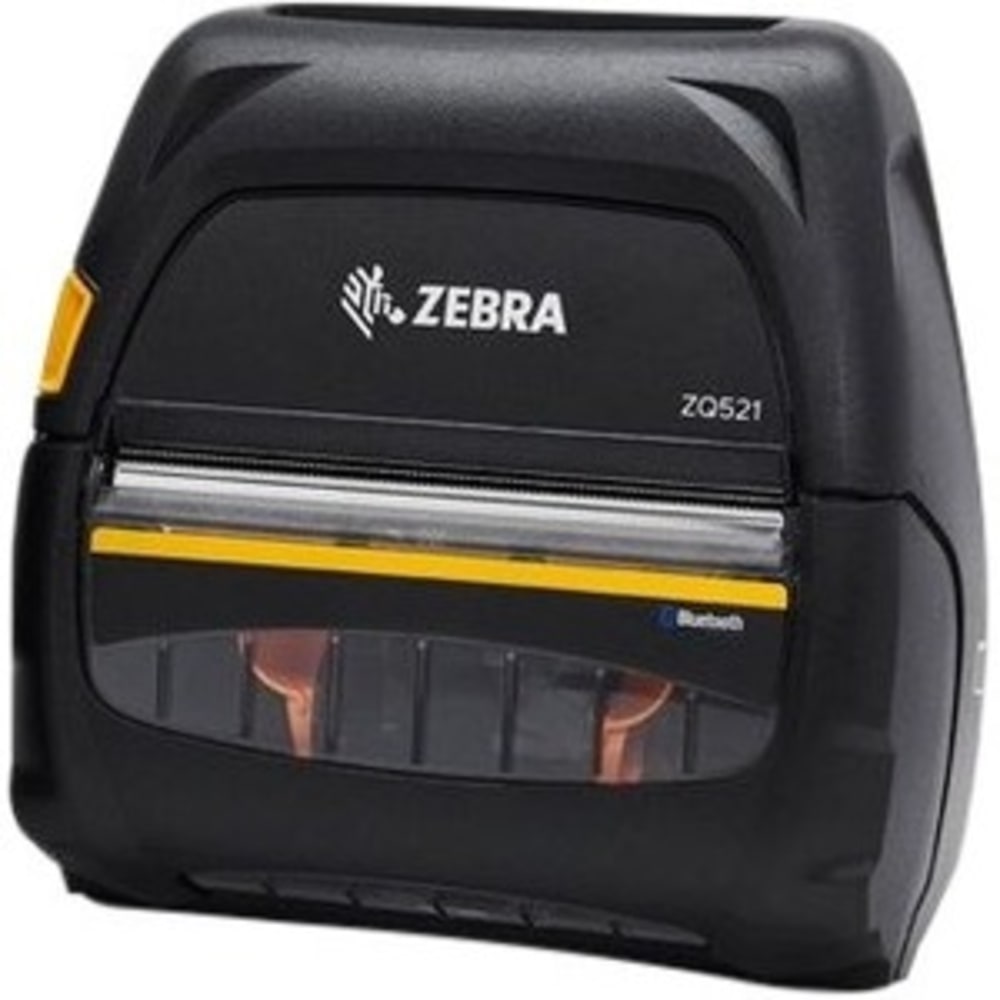 Zebra DT Printer ZQ521, media width 4.45ft"/113mm; English/Latin fonts, Bluetooth 4.X, stnd battery, US/Canada certs - 39in Print Length - 4.10in Print Width - 5 in/s Mono - 203 dpi - 4.45in Label Width - For Android, iOS, PC