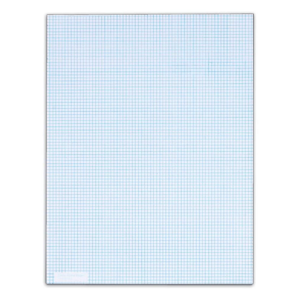 TOPS Quadrille Pads With Heavyweight Paper, 8 x 8 Squares/Inch, 50 Sheets, White