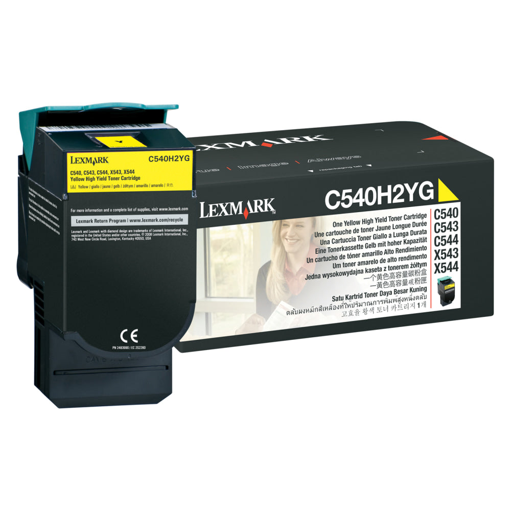 Lexmark C540H4YG Yellow High Yield Toner Cartridge