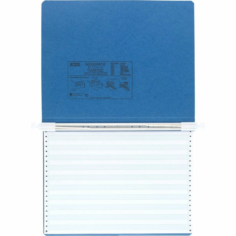 Wilson Jones Presstex Data Binder With Retractable Hooks, 14 7/8in x 11in, Light Blue