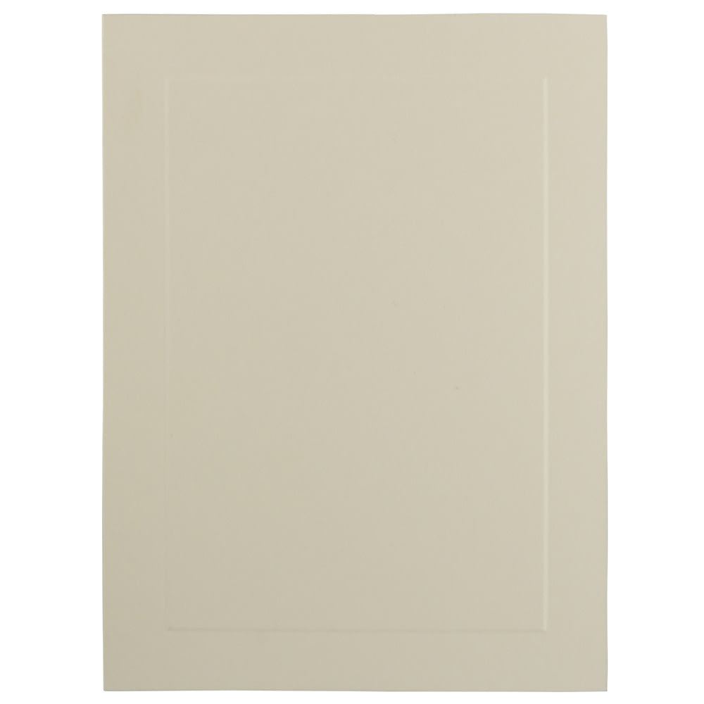 JAM Paper Fold-Over Cards, Panel Border, 5in x 6 5/8in, Ivory, Pack Of 25