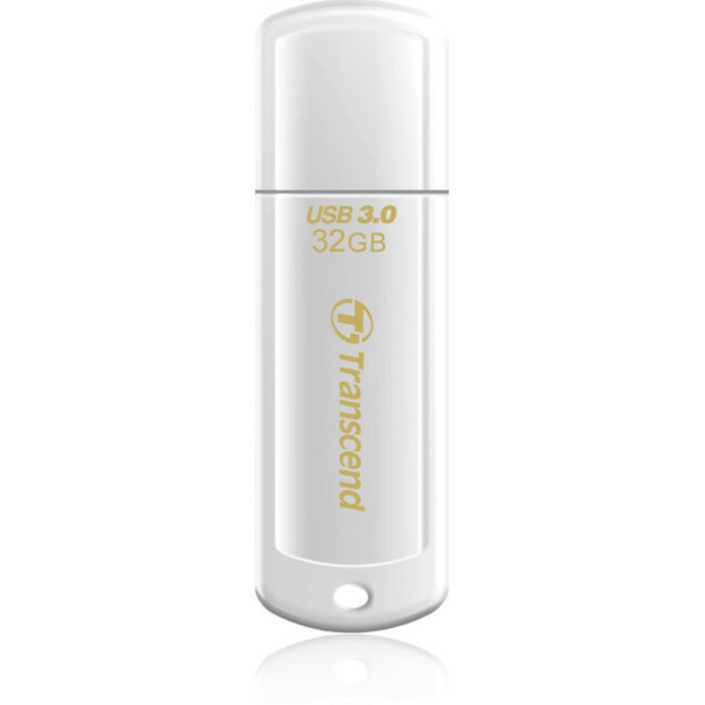 Transcend 32GB JetFlash 730 USB 3.0 Flash Drive - 32 GB - USB 3.0 - White