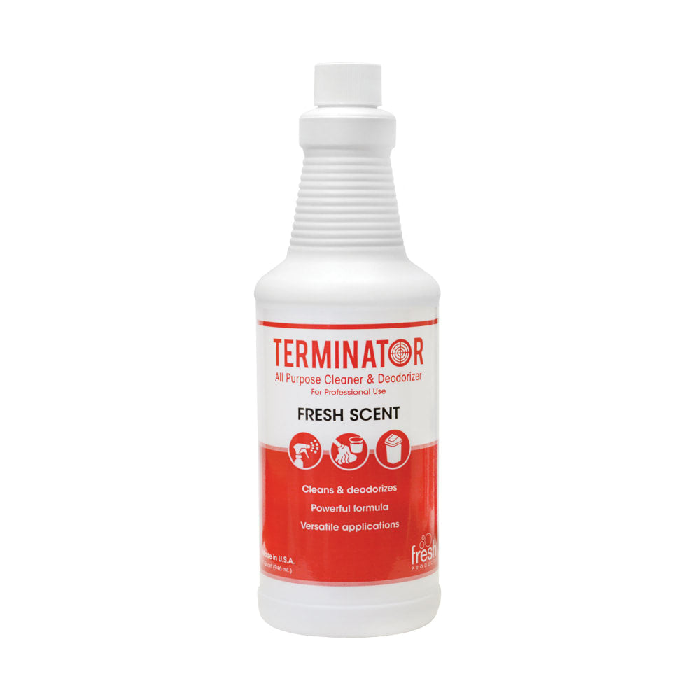 Fresh Products Terminator Ready-To-Use All-Purpose Cleaner & Degreaser, 1 Qt, Pack Of 12 Bottles