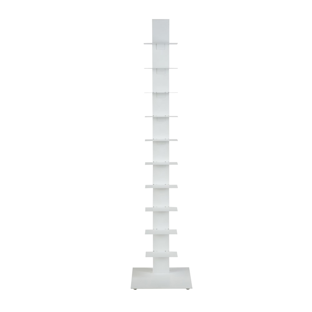 Eurostyle Sapiens 60inH 10-Shelf Bookcase, White