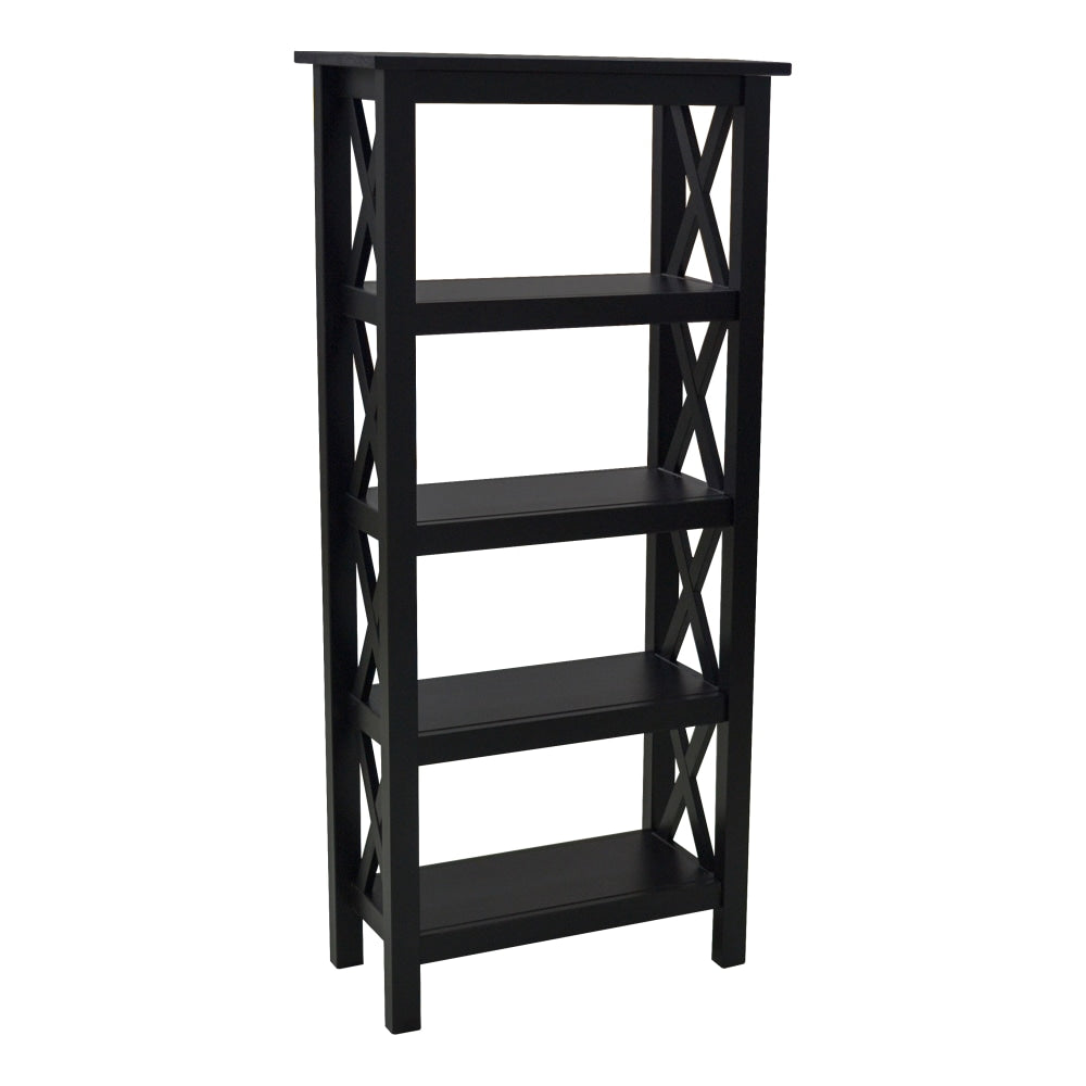 Linon Dallin 55inH 4-Shelf Home Office Bookcase, Black