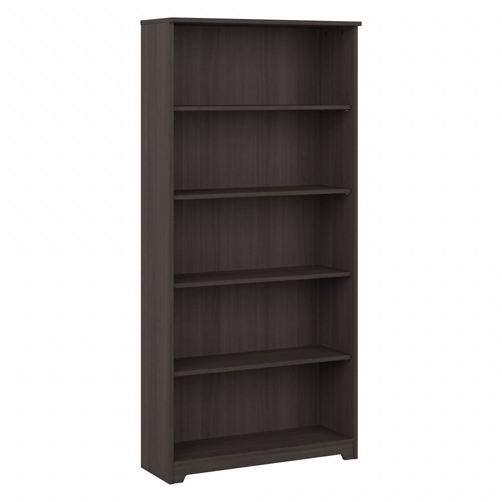 Bush Business Furniture Cabot 67inH 5-Shelf Bookcase, Heather Gray, Standard Delivery