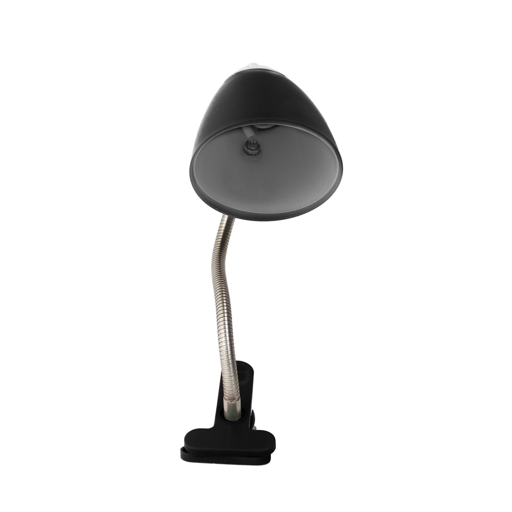 LimeLights Flossy Flexible Gooseneck Clip Desk Lamp, Adjustable, Black