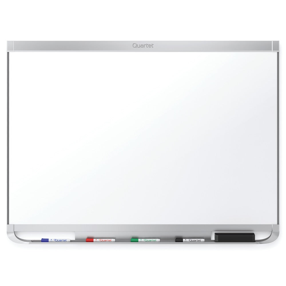 Quartet Prestige 2 DuraMax Porcelain Magnetic Dry-Erase Whiteboard, 48in x 36in, Aluminum Frame With Silver Finish