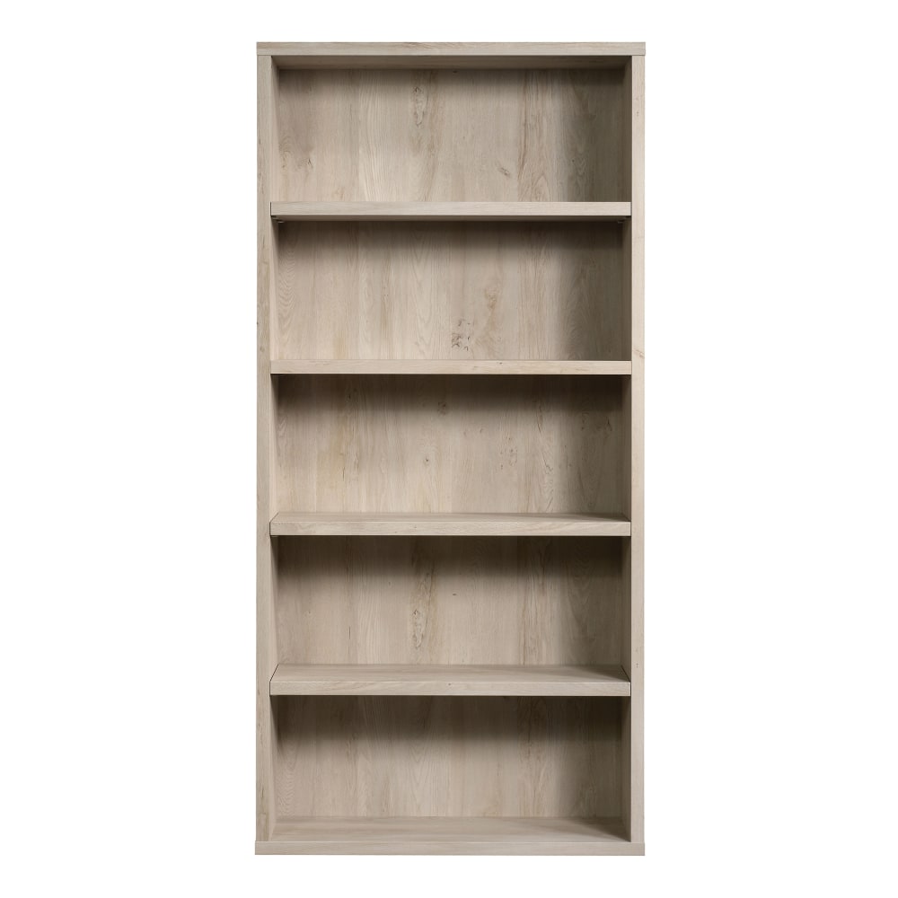 Sauder Optimum 73-1/2inH 5-Shelf Bookcase, Chalked Chestnut