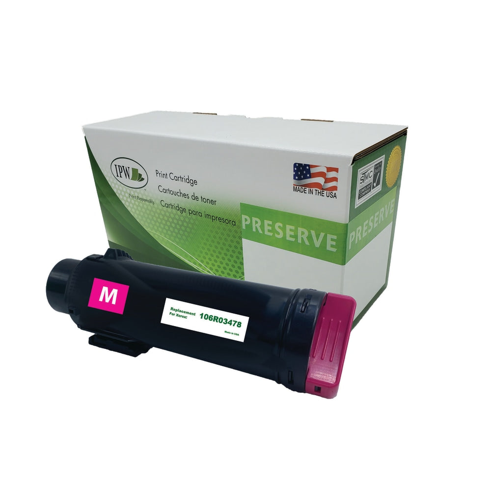 IPW Preserve Remanufactured Magenta High Yield Toner Cartridge Replacement For Xerox 106R03478, 106R03478-R-O