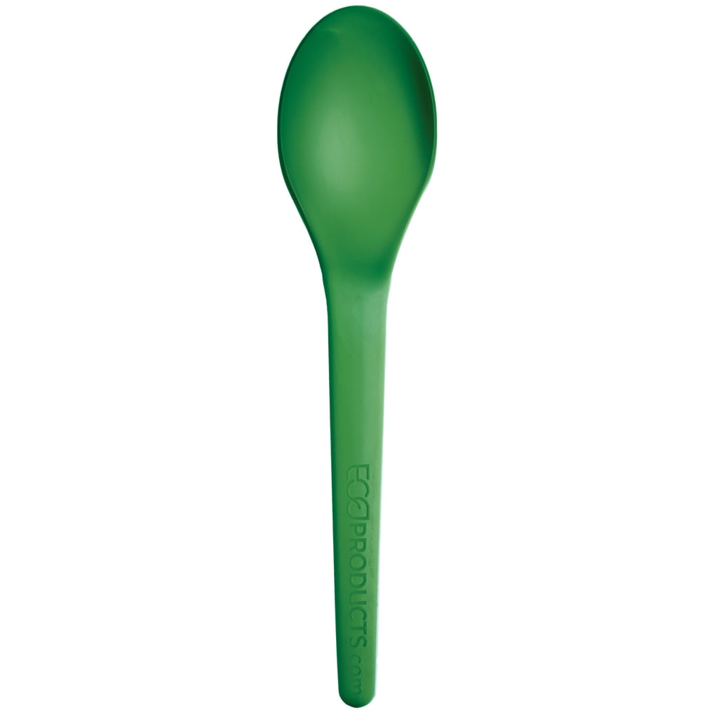 Eco-Products Plantware Spoons, 6in, Green, Pack Of 1,000 Spoons