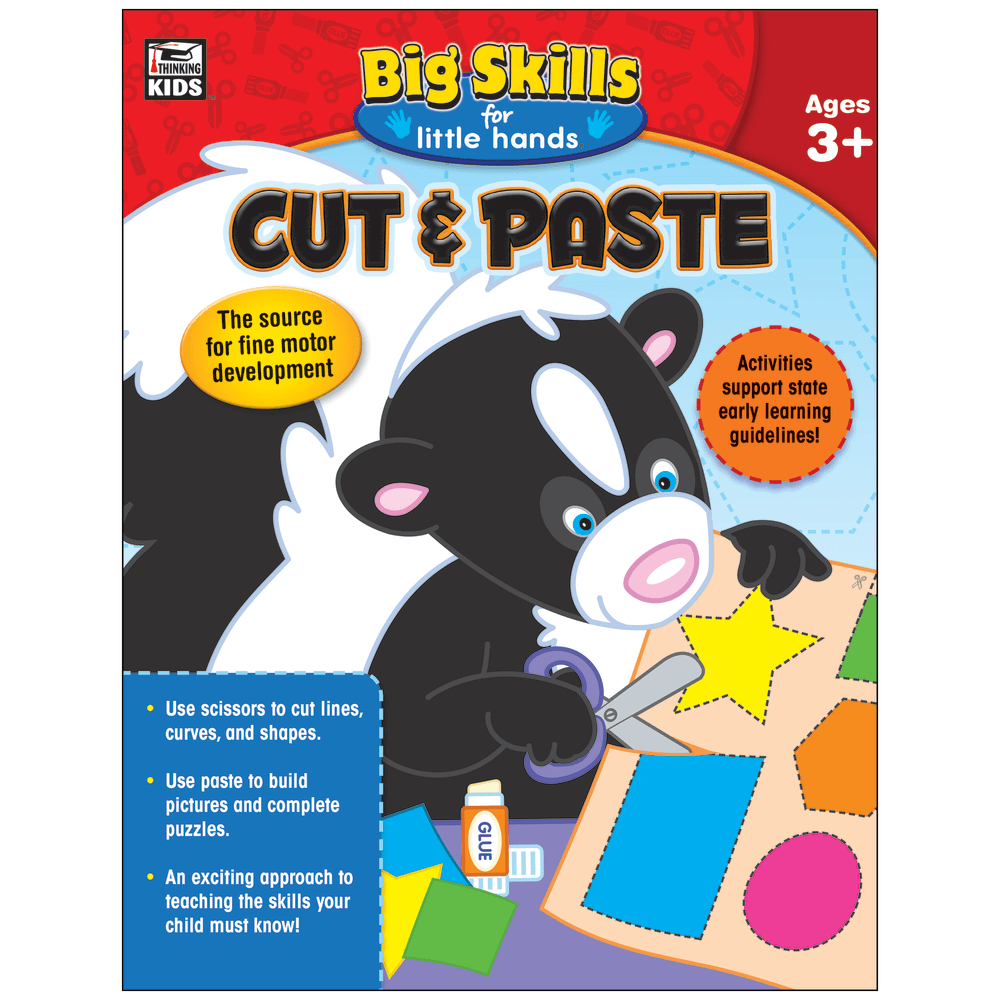 Thinking Kids Big Skills For Little Hands Cut & Paste Workbook, Grades Pre-K - K