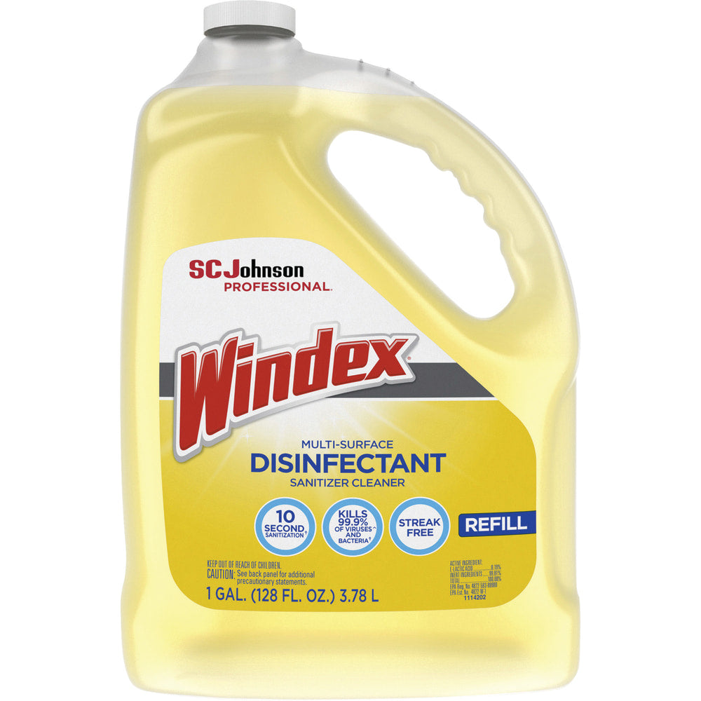 Windex Multi-Surface Disinfectant Cleaner, Citrus SCent, 128 Oz Bottle, Pack Of 4