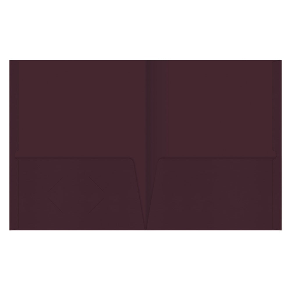 Office Depot Brand 2-Pocket Paper Folders, Burgundy, Pack Of 25