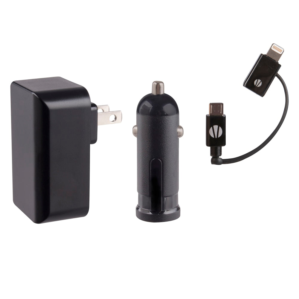 Vivitar Infinite Wall/Auto Charger Kit For Apple iPhone, iPad, iPod And Micro USB Devices