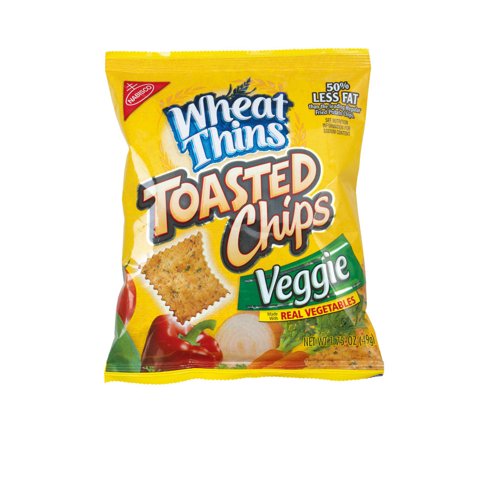 Nabisco Wheat Thins Toasted Chips, Veggie Flavor, 1.7 Oz, Box Of 60