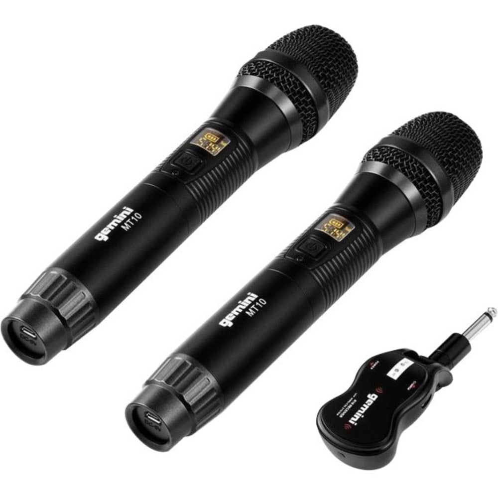 gemini GMU-M200: UHF Dual Wireless Microphone System - 512 MHz to 541.70 MHz Operating Frequency - 164.04 ft Operating Range