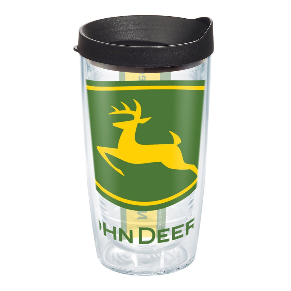 Tervis Colossal John Deere Tumbler With Lid, 16 Oz, Clear