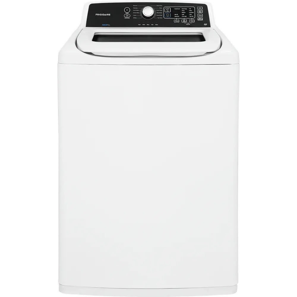 Frigidaire Top Load Washer - 12 Mode(s) - Top Loading - 4.10 ft³ Washer Capacity - 680 Spin Speed (rpm) - 120 V AC Input Voltage - Glass - Classic White - Energy Star